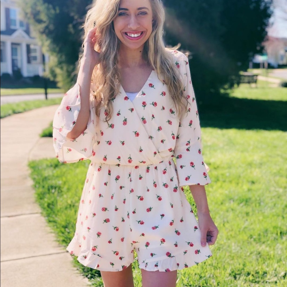 Rose Printed Romper